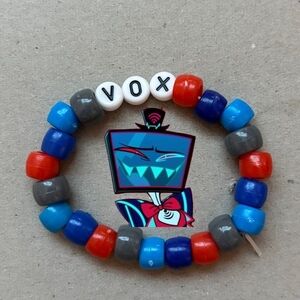 'Vox' Hazbin Hotel Inspired Handmade Kandi Beaded Bracelet
